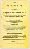 本杰明·富兰克林自传扉页的全尺寸视图:已故本杰明·富兰克林的私人生活
