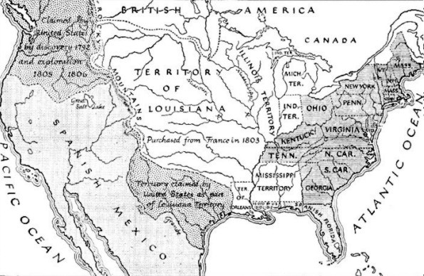 1812年的美国地图